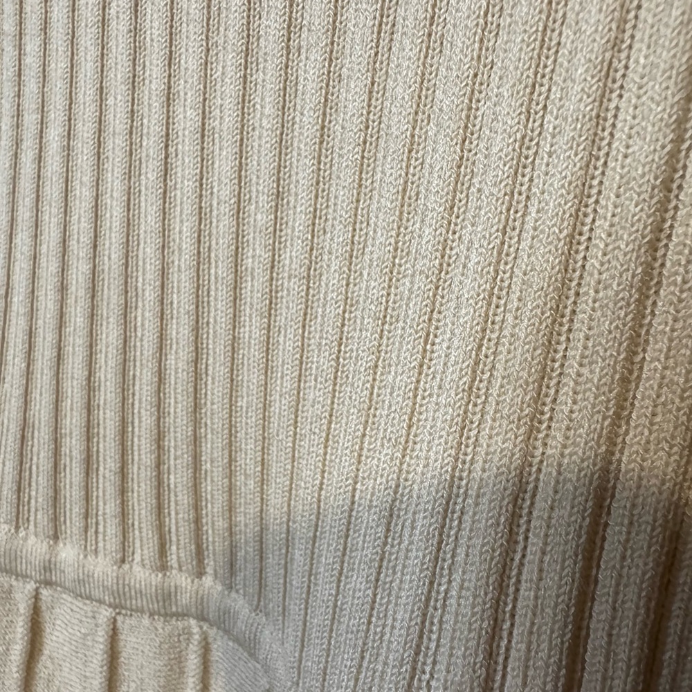 Express Cream Ribbed Midi Dress sz XL - Picture 6 of 7